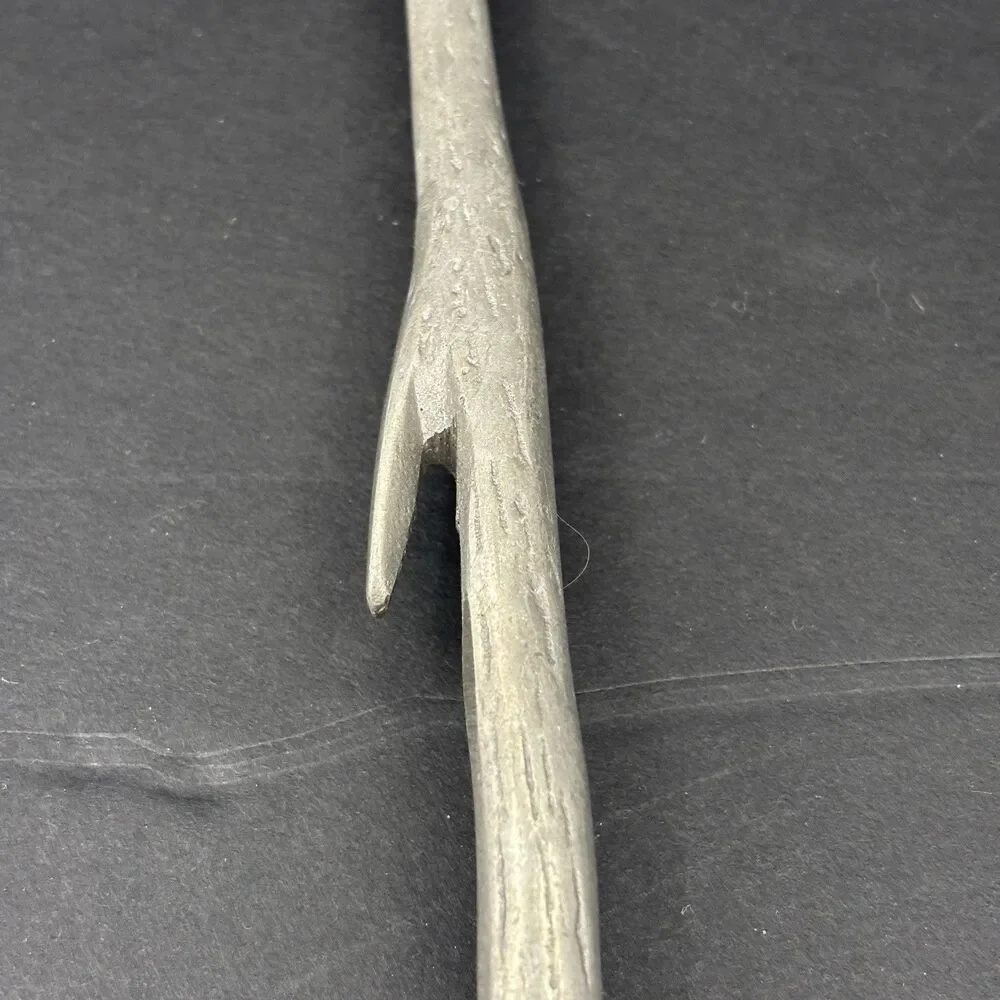 Vintage Aluminum Grey Tree Branch‎ Twigs Serving Set Salad Mixing Spoons